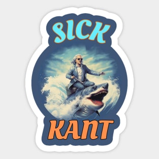 Sick Kant - Immanuel Kant, Philosopher AI Design - Australian Bogan Fun, Sharks Sticker